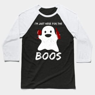 I'm just here for the boos Funny Wine Lover Halloween Baseball T-Shirt